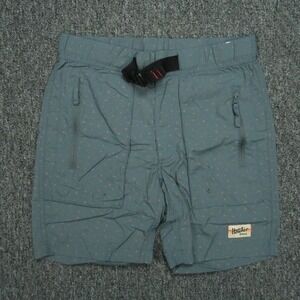 Howler Bros Shorts Mens 29 Blue Pedernales Packable Belted Zip Pockets Nylon